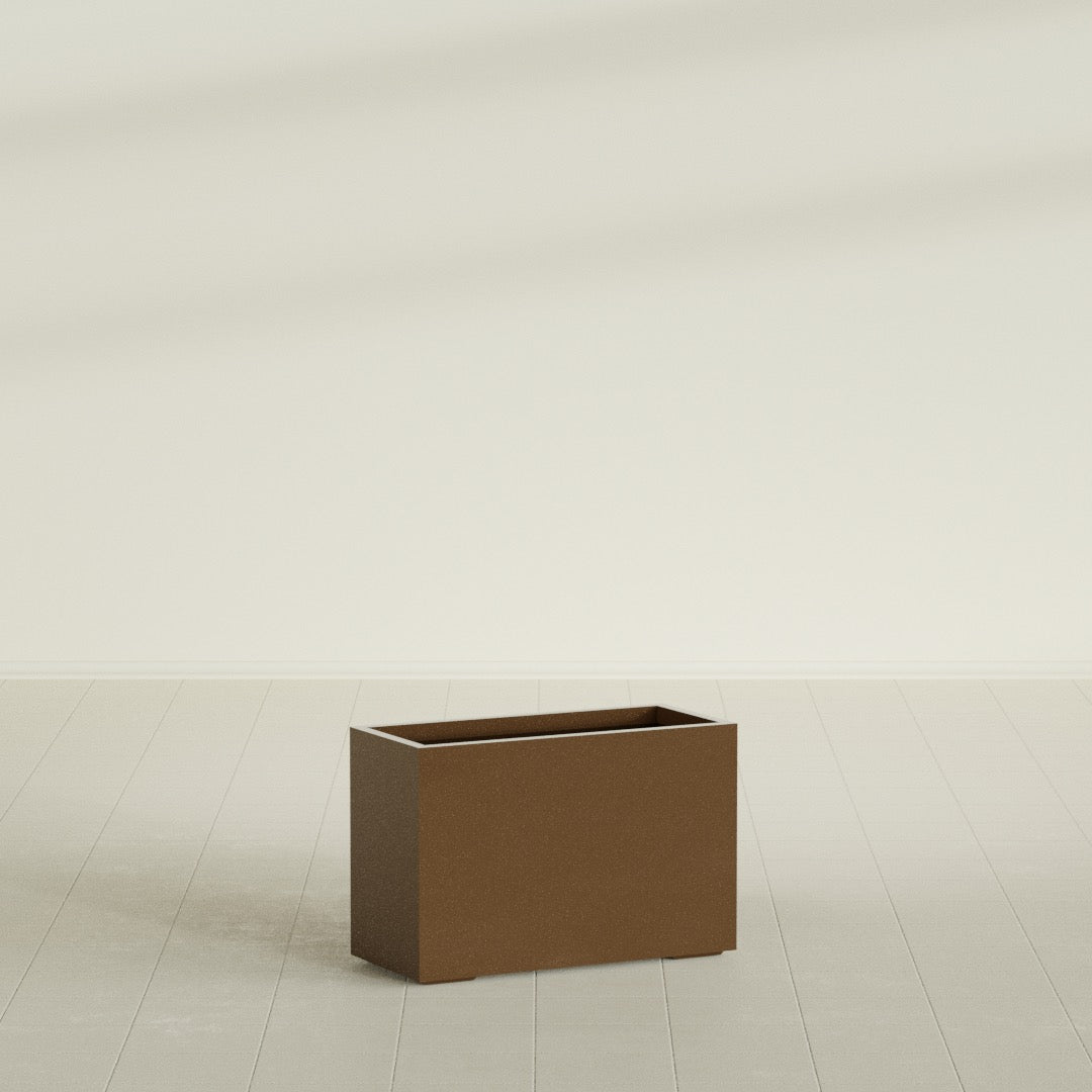 Tolga Large Rectangle Fiberglass Planter - 36 in x 16 in x 24 in - Metallic Bronze - Metallic Bronze,36 in x 16 in x 24 in