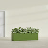 Hudson Extra Large Long Rectangle Fiberglass Planter - 100 in x 18 in x 28 in - Satin Green - Satin Green,100 in x 18 in x 28 in