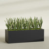 Granada Extra Large Long Rectangle Fiberglass Planter - 72 in x 24 in x 24 in - Matte Black - Matte Black,72 in x 24 in x 24 in