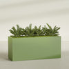 Brisbane Extra Large Long Rectangle Fiberglass Planter - 72 in x 24 in x 32 in - Satin Green - Satin Green,72 in x 24 in x 32 in