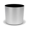 Small Round Metallic Plastic Planter - 9 in x 9 in x 7 in - Brushed Silver - Brushed Silver,9 in x 9 in x 7 in