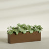 Miami Extra Large Narrow Rectangle Fiberglass Planter - 60 in x 12 in x 18 in - Metallic Bronze - Metallic Bronze,60 in x 12 in x 18 in