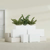 Tolga Extra Large Long Rectangle Fiberglass Planter - 60 in x 16 in x 24 in - Gloss White - Gloss White,60 in x 16 in x 24 in