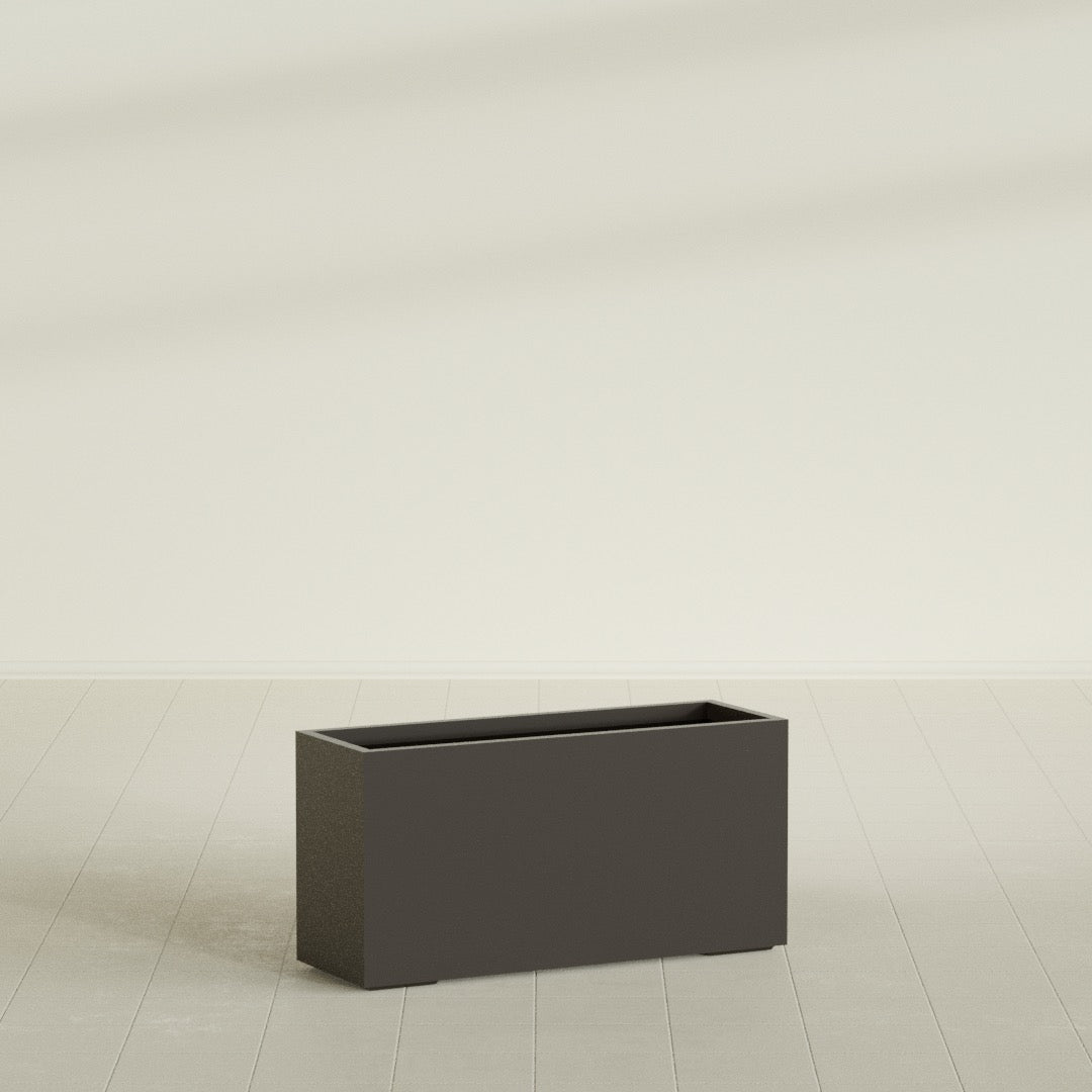 Tolga Extra Large Long Rectangle Fiberglass Planter - 48 in x 16 in x 24 in - Matte Brown - Matte Brown,48 in x 16 in x 24 in