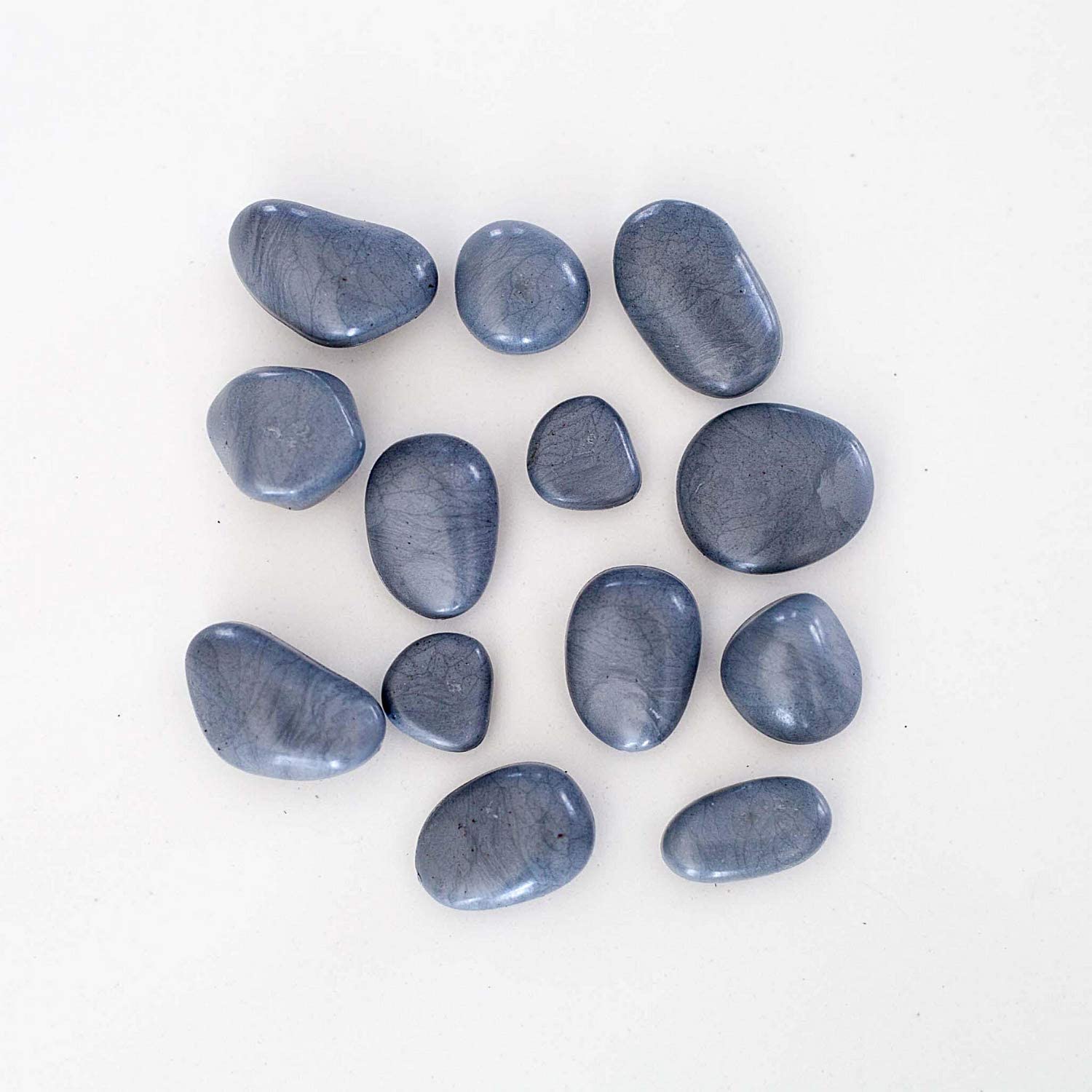 PolyPebbles - White - Bag of Small Rocks (2.4lbs) - Black,Small Pebbles,Single 2.4 lb bag