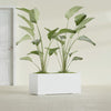 Badalona Large Tall Rectangle Fiberglass Planter - 39 in x 17 in x 17 in - Matte White - Matte White,39 in x 17 in x 17 in