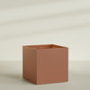 Montroy Extra Large Cube Square Fiberglass Planter - 60 in x 60 in x 60 in - Matte Terracotta - Matte Terracotta,60 in x 60 in x 60 in