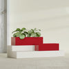Reade Small Tabletop Rectangle Fiberglass Planter - 14 in x 5 in x 4.3 in - Gloss Red - Gloss Red,14 in x 5 in x 4.3 in