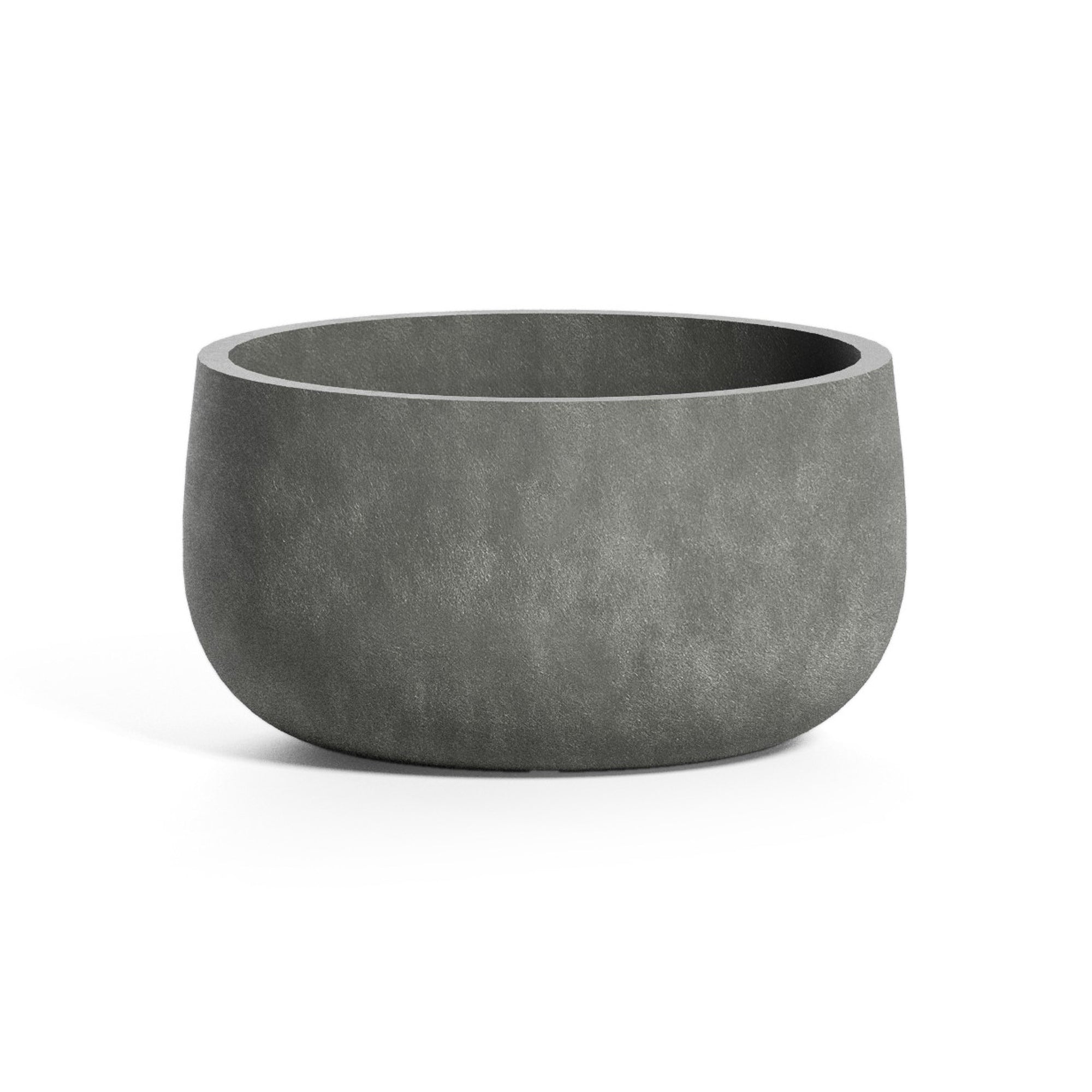 Mondo Low – 9.5" diam. x 5"H - Grey Stone,9.5 in x 9.5 in x 5 in