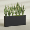Delray Extra Large Long Rectangle Fiberglass Planter - 72 in x 12 in x 32 in - Matte Black - Matte Black,72 in x 12 in x 32 in