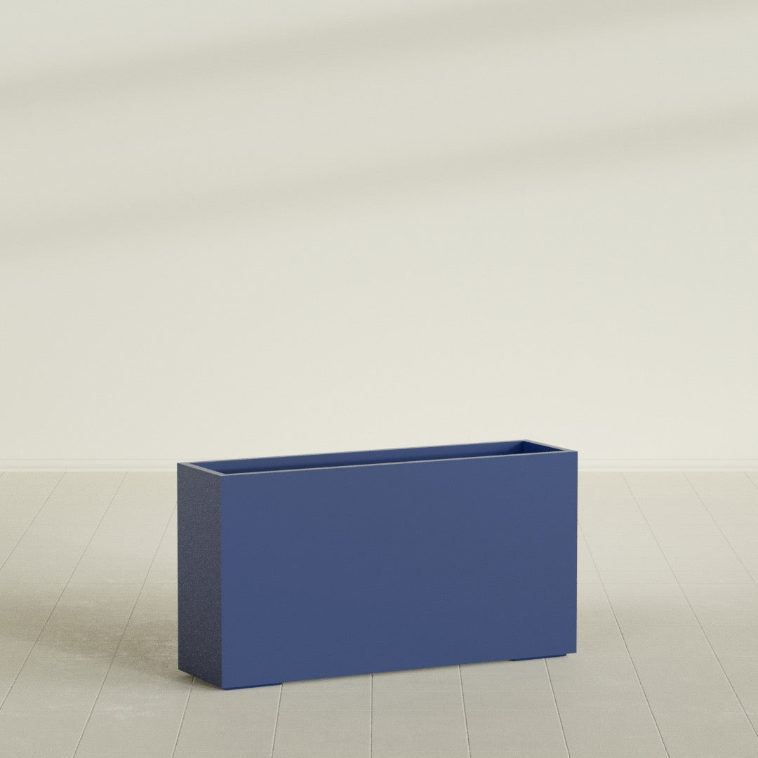 Potsdam Extra Large Long Rectangle Fiberglass Planter - 60 in x 16 in x 32 in - Matte Cobalt Blue - Matte Cobalt Blue,60 in x 16 in x 32 in