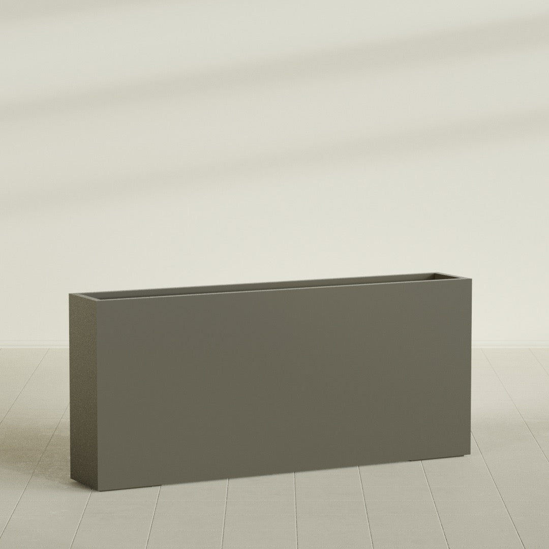 Delray Extra Large Long Rectangle Fiberglass Planter - 72 in x 12 in x 32 in - Matte Bronze - Matte Bronze,72 in x 12 in x 32 in