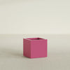 Montroy Medium Cube Square Fiberglass Planter - 20 in x 20 in x 20 in - Gloss Pink Violet - Gloss Pink Violet,20 in x 20 in x 20 in
