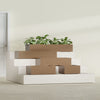 Antwerp Medium Low Rectangle Fiberglass Planter - 24 in x 24 in x 12 in - Metallic Bronze - Metallic Bronze,24 in x 24 in x 12 in