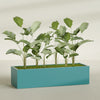Torino Extra Large Wide Rectangle Fiberglass Planter - 72 in x 24 in x 18 in - Satin Sea Foam - Satin Sea Foam,72 in x 24 in x 18 in