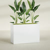 Darwin Extra Large Long Rectangle Fiberglass Planter - 60 in x 24 in x 42 in - Matte White - Matte White,60 in x 24 in x 42 in