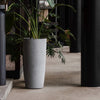 Lofto Tall Planter – Concrete Stone Finish – Fiberglass Indoor/Outdoor and Weather-Resistant Large Planter (19.8" D x 43.8" H Exterior, 18.5" D x 43.3" H Interior) - Concrete Stone,19.7 in diam. x 43.7 in