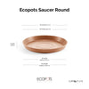 Small Round Saucer - 8.3 in x 8.3 in x 1 in - Terracotta - Terracotta,8.25 in x 8.25 in x 1 in