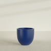 Alzira Large Round Fiberglass Planter - 30 in x 30 in x 28 in - Matte Cobalt Blue - Matte Cobalt Blue,30 in x 30 in x 28 in