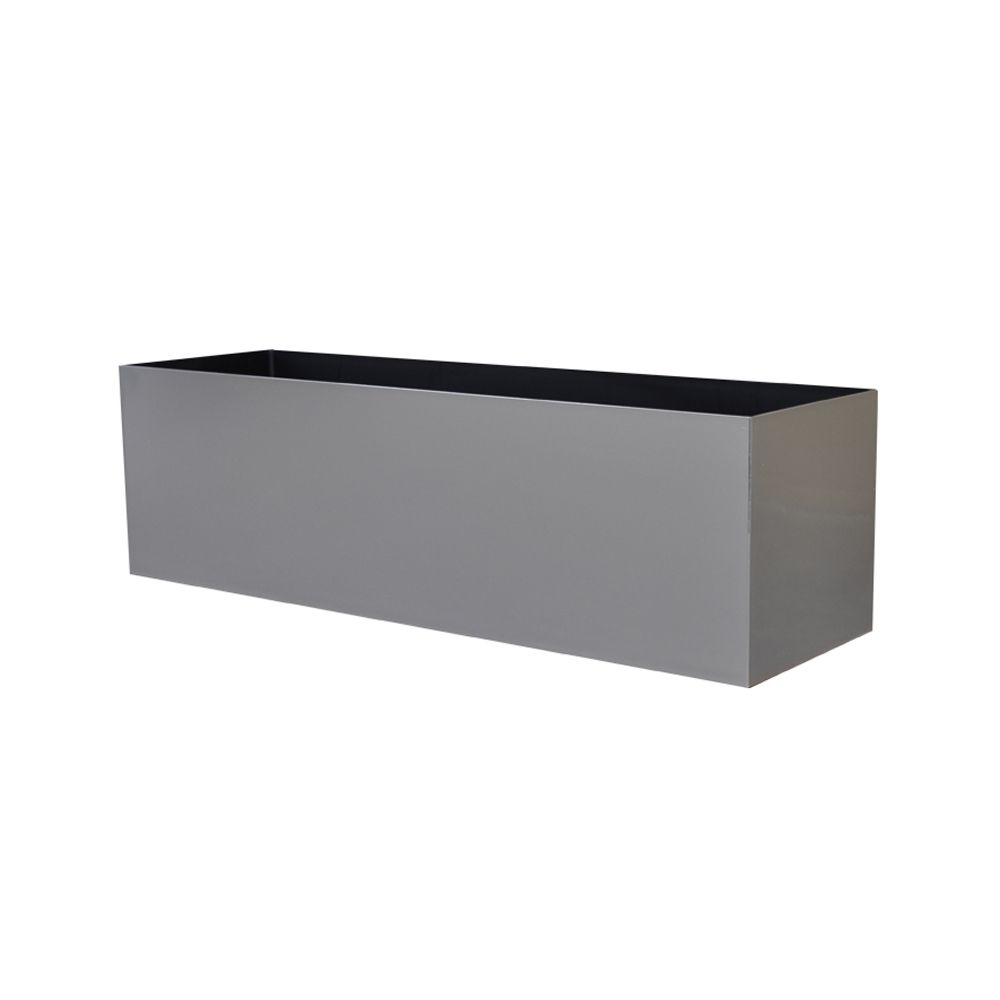 Large Rectangle Planter - 30 in x 7 in x 7 in - Titanium - Titanium,30 in x 7 in x 7 in