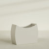 Seoul Extra Large Curved Abstract Fiberglass Planter - 48 in x 20 in x 36 in - Satin Beige - Satin Beige,48 in x 20 in x 36 in