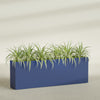 Hollywood Extra Large Narrow Rectangle Fiberglass Planter - 72 in x 12 in x 24 in - Matte Cobalt Blue - Matte Cobalt Blue,72 in x 12 in x 24 in