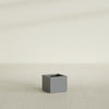 Cuba Small Fiberglass Column Planter - 14 in x 14 in x 12 in - Metallic Gunmetal - Metallic Gunmetal,14 in x 14 in x 12 in