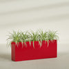Hollywood Extra Large Narrow Rectangle Fiberglass Planter - 60 in x 12 in x 24 in - Gloss Red - Gloss Red,60 in x 12 in x 24 in