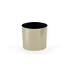 Small Round Metallic Plastic Planter - 12 in x 12 in x 7 in - Titanium