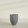 Alicante Medium Round Fiberglass Planter - 22 in x 22 in x 27 in - Metallic Gunmetal - Metallic Gunmetal,22 in x 22 in x 27 in