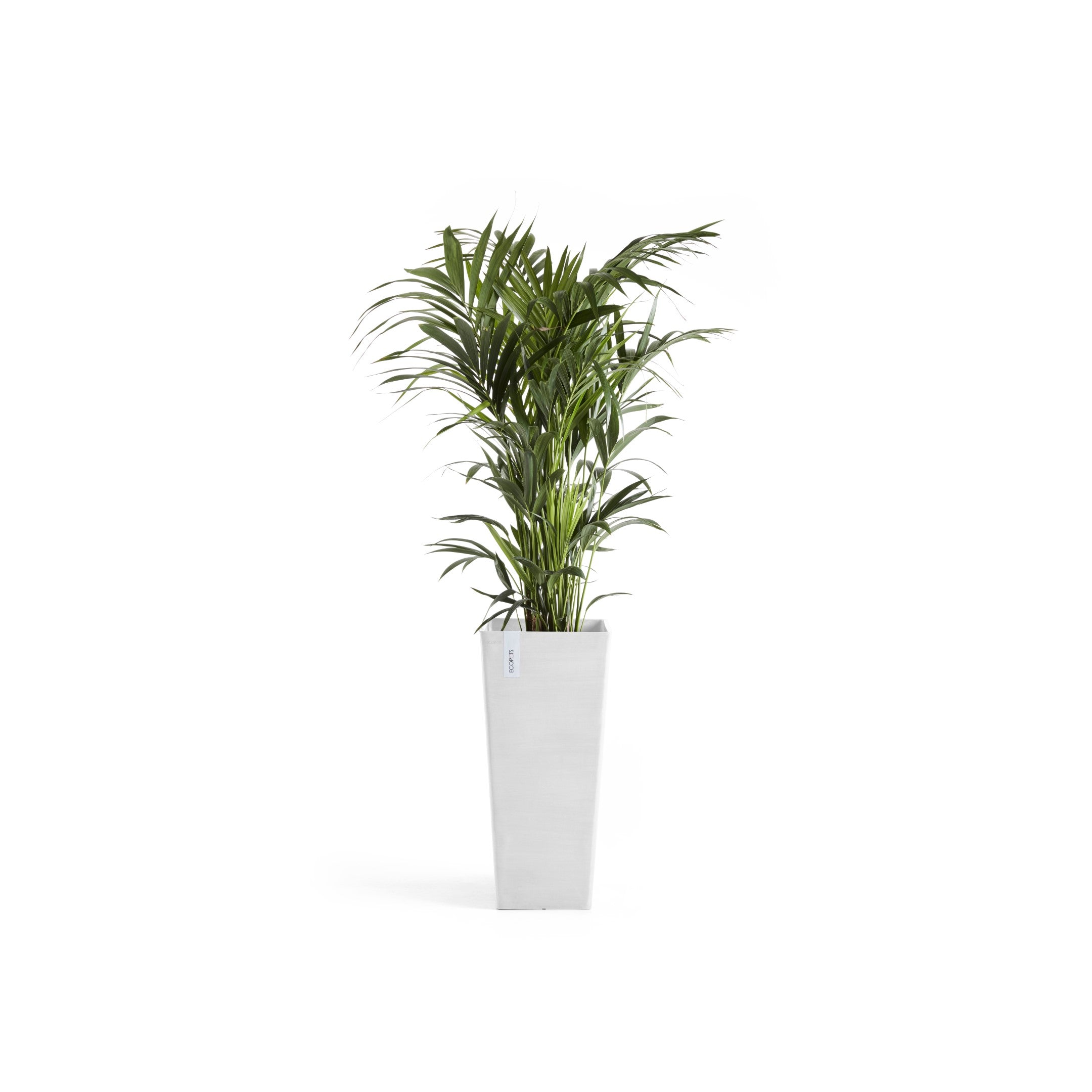 Rotterdam High Medium Square Planter - 12.6 in x 12.6 in x 27.5 in - Pure White - Pure White,12.5 in x 12.5 in x 27.5 in,Planter Only