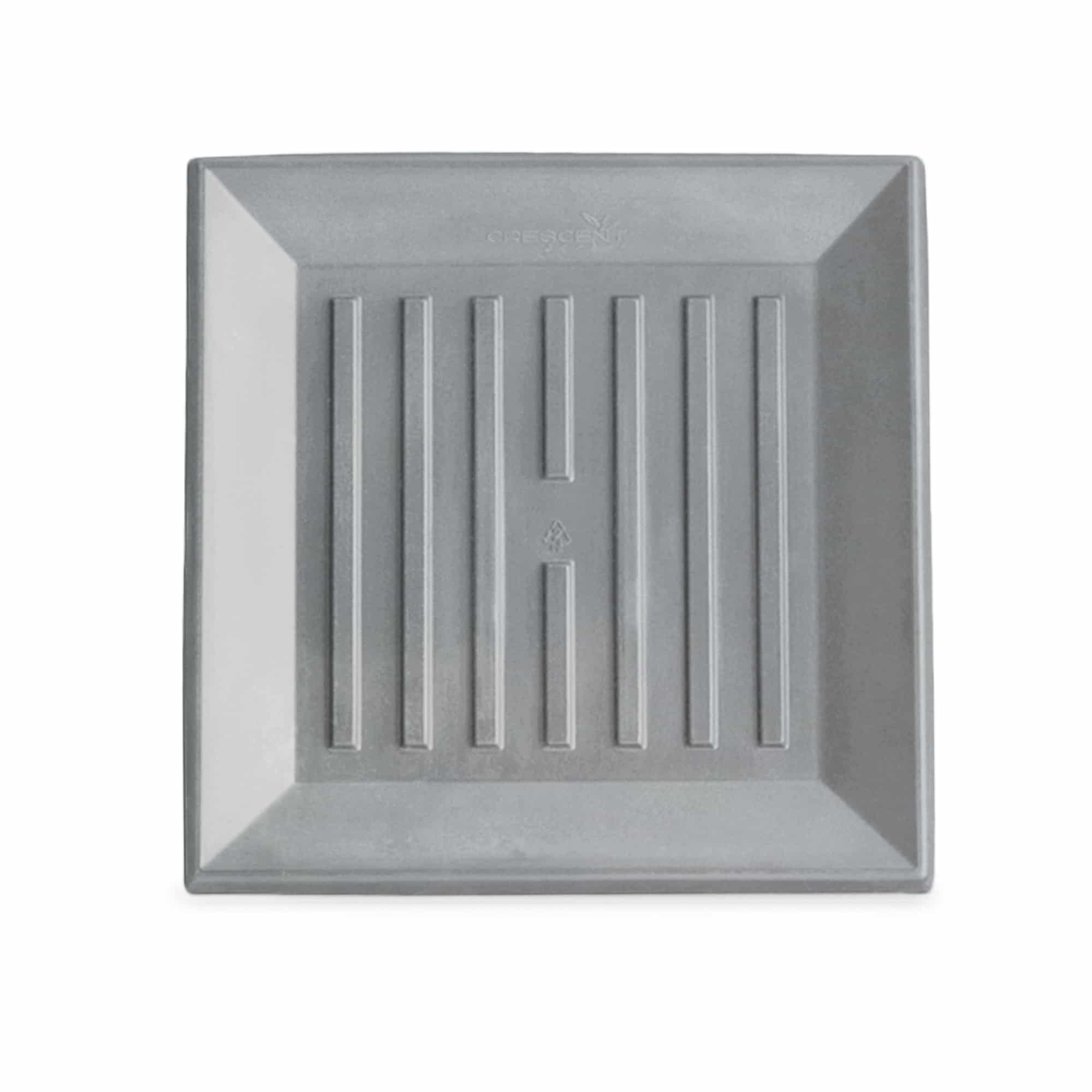 Square Saucer - 14in - Weathered Concrete - Weathered Concrete,14in
