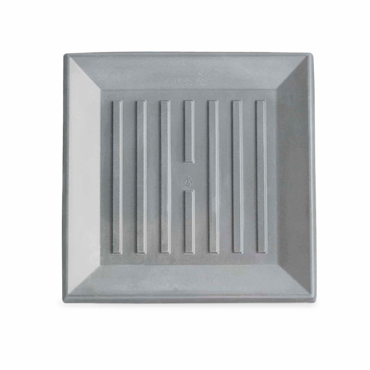Square Universal Saucer - 14.5in Ext., 11.2in Int. - Weathered Concrete - Weathered Concrete,14.5" Ext. (11.2" Int.)
