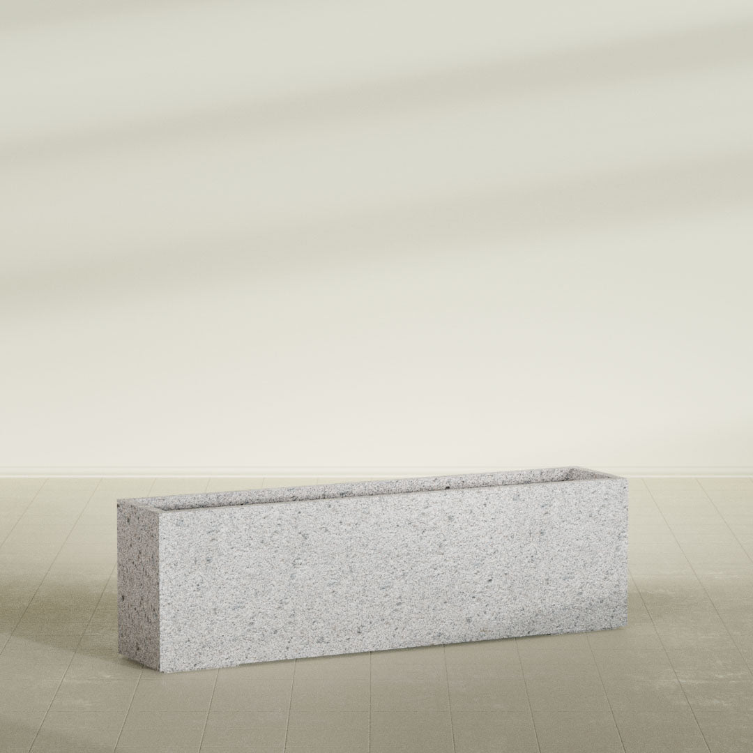 ProTone Fiberglass Premium Finish Extra Large Rectangle Planter - 60 in x 12 in x 18 in - StoneLight - Pearlstone - StoneLight - Pearlstone,60 in x 12 in x 18 in