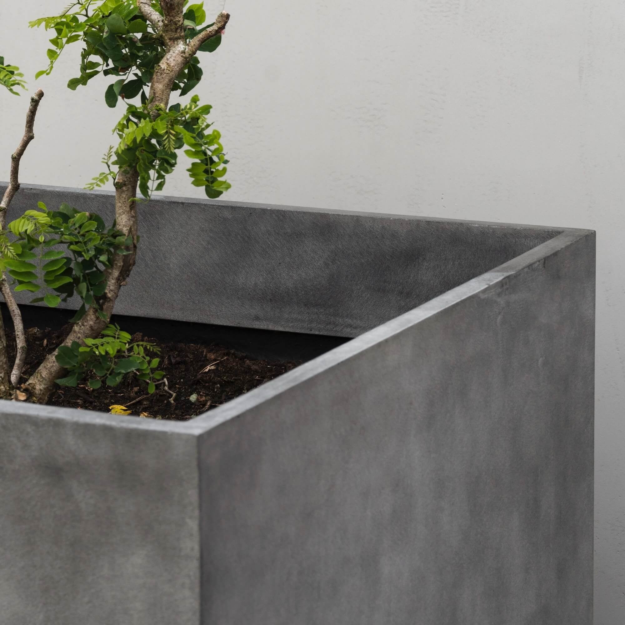 Reglito Cube Planter - 27.5 in x 27.5 in x 28 in - Brown Stone - Brown Stone,27.5 in x 27.5 in x 28 in