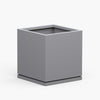Medium Metal Square Cube Planter - 22 in x 22 in x 22 in - Pewter - Without Drip Tray - Pewter,22 in x 22 in x 22 in,Without Drip Tray