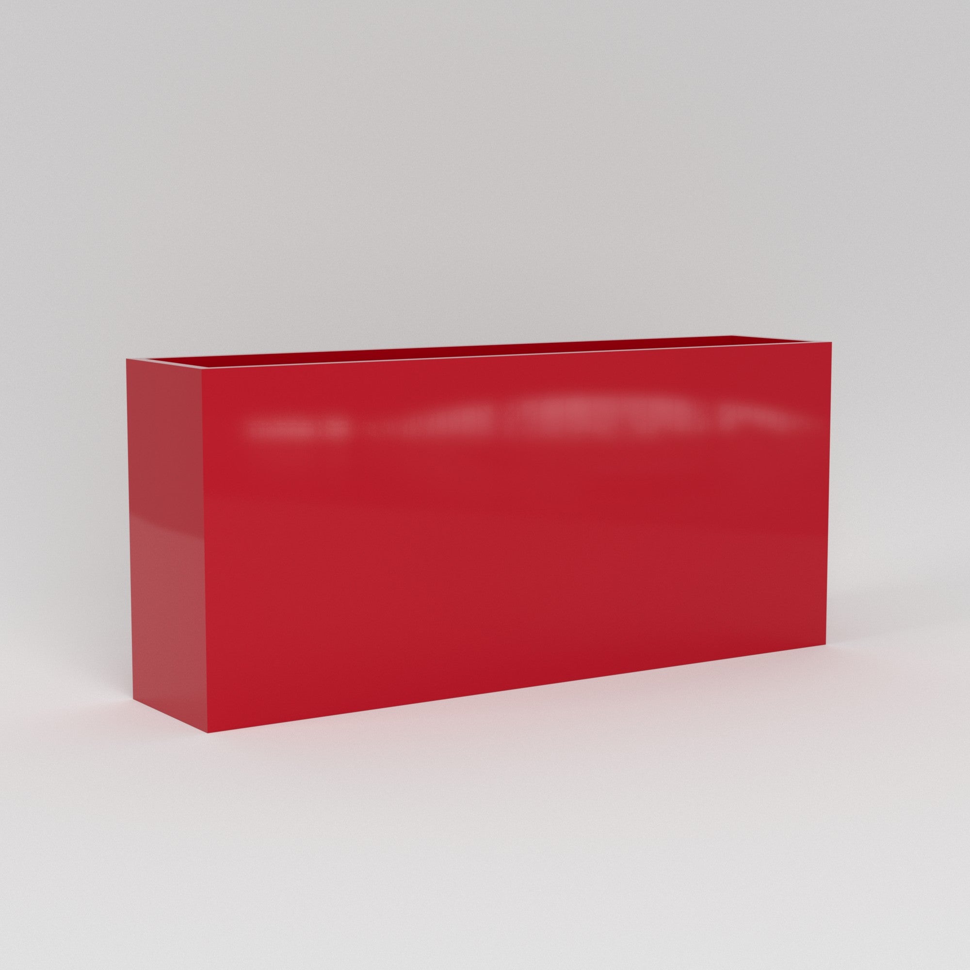 Potsdam Large Tall Rectangle Fiberglass Planter - 16 in x 16 in x 32 in - Gloss Red - Gloss Red,16 in x 16 in x 32 in