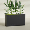 Darwin Extra Large Long Rectangle Fiberglass Planter - 72 in x 24 in x 42 in - Matte Black - Matte Black,72 in x 24 in x 42 in