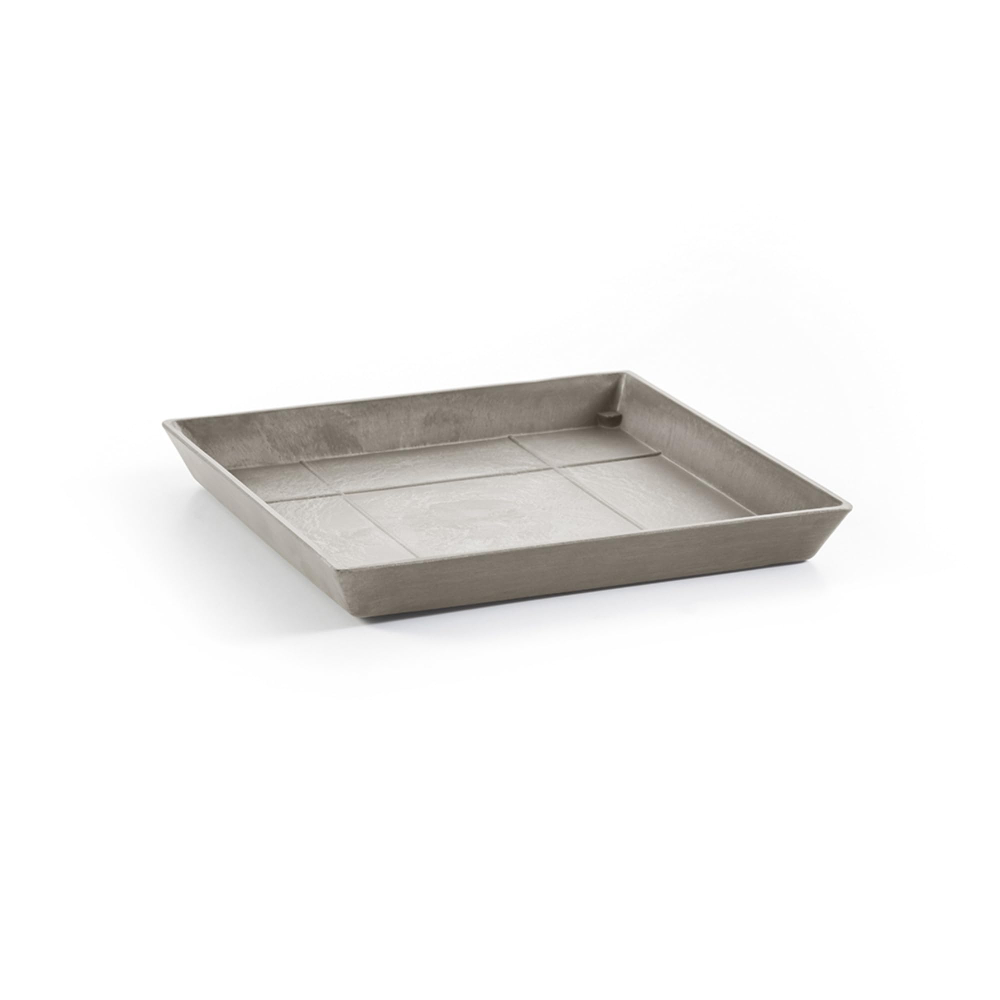 Small Square Saucer - 11 in x 11 in x 1.25 in - Taupe - Taupe,11 in x 11 in x 1.25 in