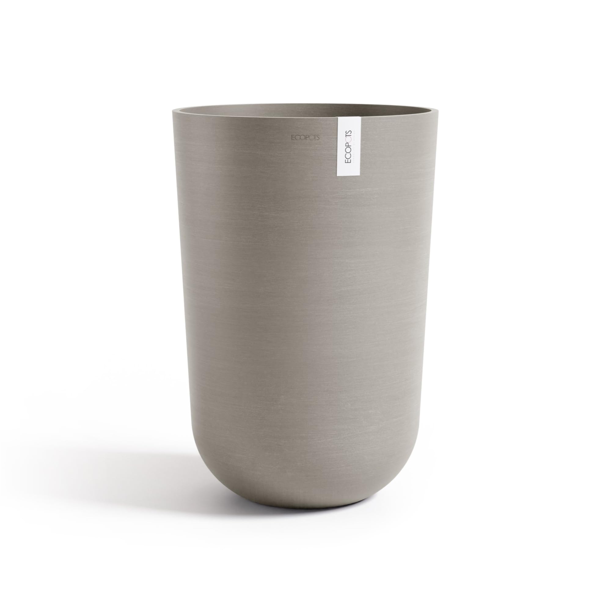 Oslo Medium Round Planter - 13.8 in x 13.8 in x 20.3 in - Taupe - Taupe,13.75 in x 13.75 in x 20.25 in,Planter Only