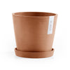 Amsterdam Small Round Planter - 11.8 in x 11.8 in x 10.5 in - Planter + Saucer - Terracotta - Terracotta,11.75 in x 11.75 in x 10.5 in,Planter + Saucer