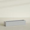 Cuba Extra Large Long Rectangle Fiberglass Planter - 60 in x 14 in x 12 in - Metallic Silver - Metallic Silver,60 in x 14 in x 12 in