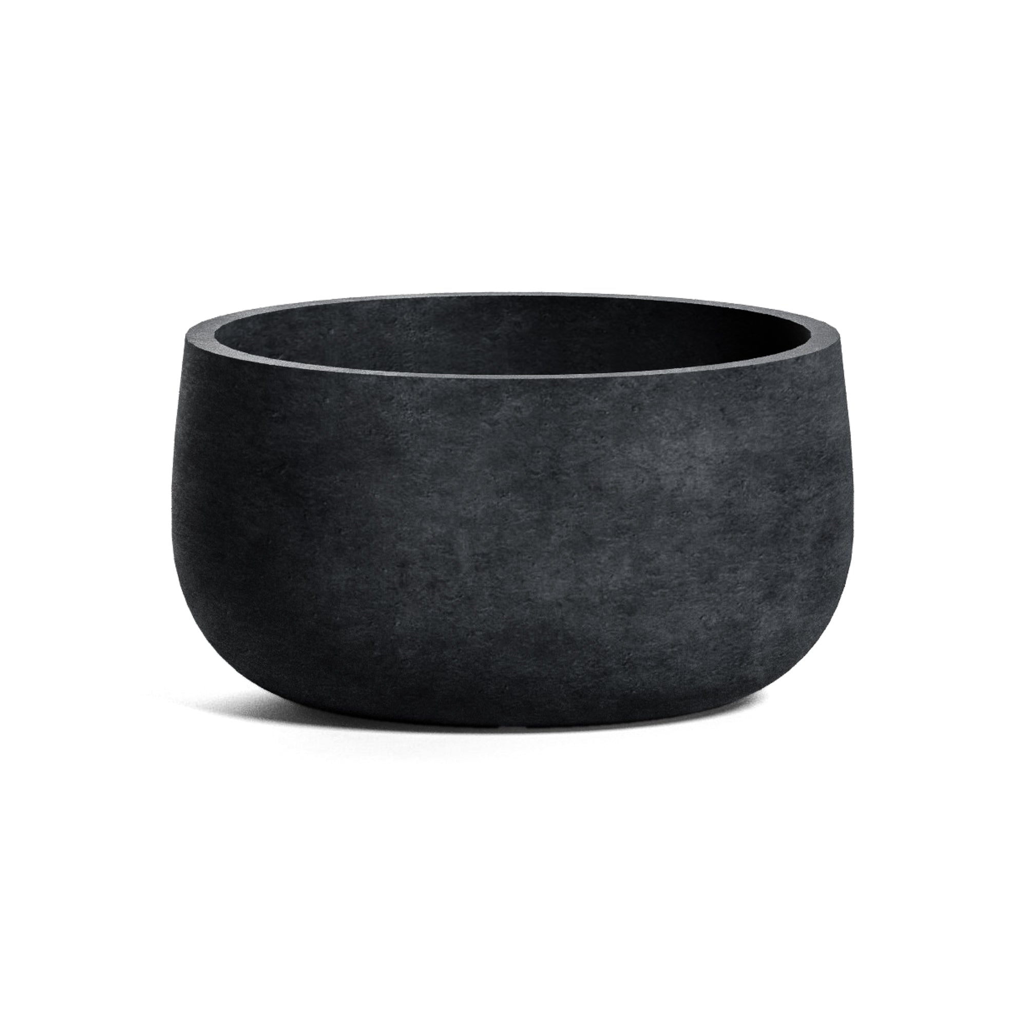 Mondo Low – 9.5" diam. x 5"H - Carbon Stone,9.5 in x 9.5 in x 5 in