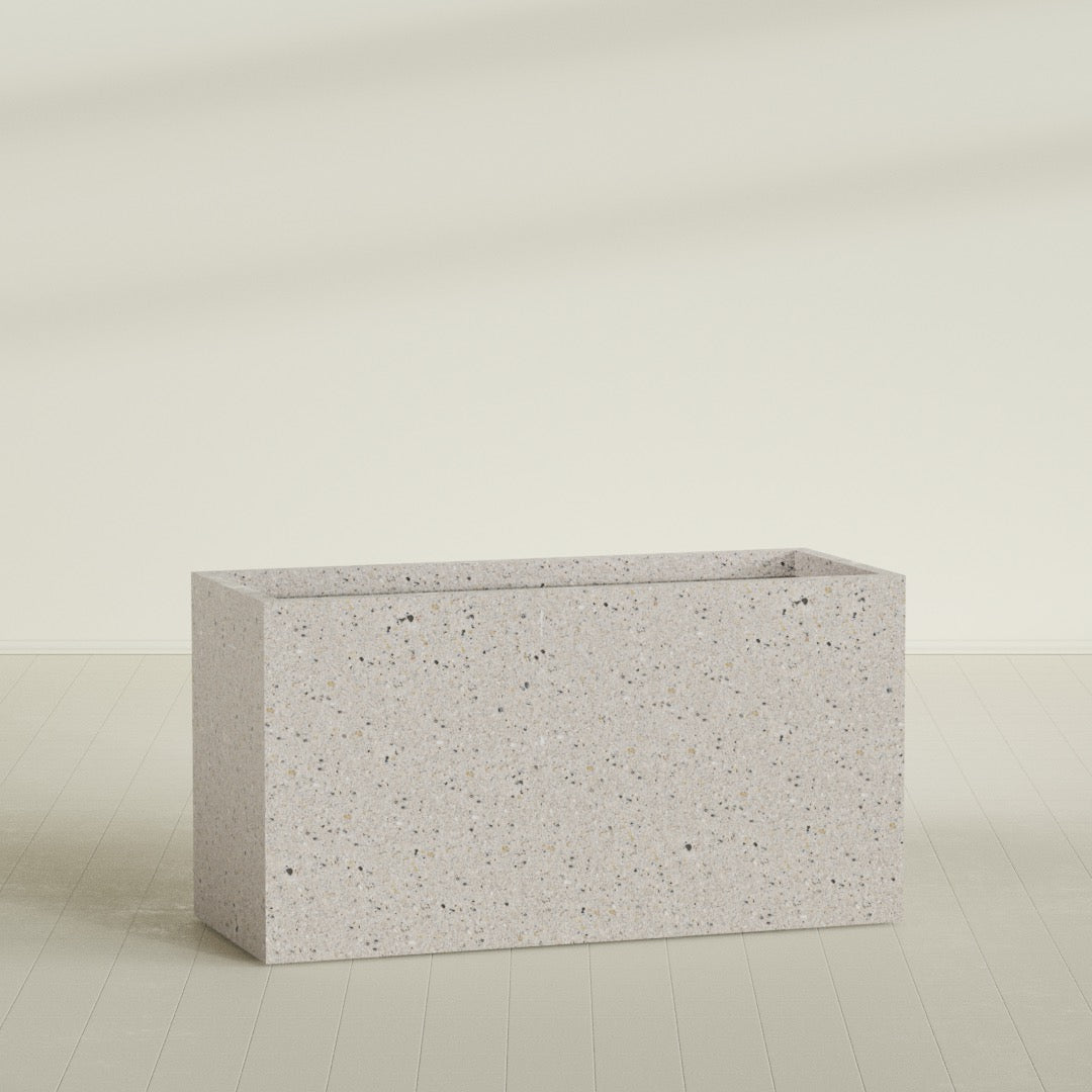 ProTone Fiberglass Premium Finish Extra Large Rectangle Planter - 60 in x 24 in x 32 in - StoneLight - Greystone - StoneLight - Greystone,60 in x 24 in x 32 in