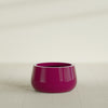 Short Hayden Small Round Fiberglass Planter - 16 in x 16 in x 8 in - Gloss Eggplant - Gloss Eggplant,16 in x 16 in x 8 in