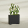 Delray Large Tall Rectangle Fiberglass Planter - 36 in x 12 in x 32 in - Matte Black - Matte Black,36 in x 12 in x 32 in