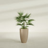 Brannan Medium Round Fiberglass Planter - 18 in x 18 in x 29 in - Metallic Gold - Metallic Gold,18 in x 18 in x 29 in