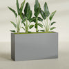 Darwin Extra Large Long Rectangle Fiberglass Planter - 72 in x 24 in x 42 in - Metallic Gunmetal - Metallic Gunmetal,72 in x 24 in x 42 in