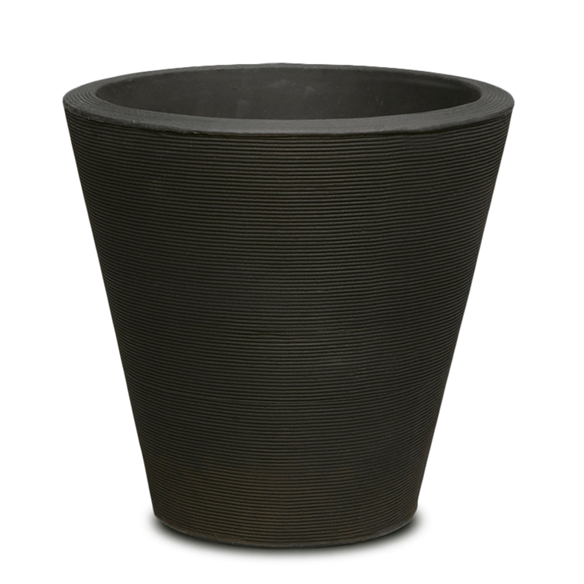 Madison Extra Large Plastic Round Planter - 48.5 in x 48.3 in x 48.3 in - Caviar Black - Caviar Black,48.5 in x 48.3 in x 48.3 in