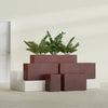 16"-Wide Rectangle - 16in x 16in x 24in - Weathered Steel - Rust - Weathered Steel - Rust,16 in x 16 in x 24 in
